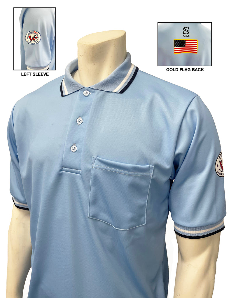 Chemise D'Arbitre Baseball/Softball Smitty BBS300 - Bleu, Performance Maille, Taille Petit (Neuf)